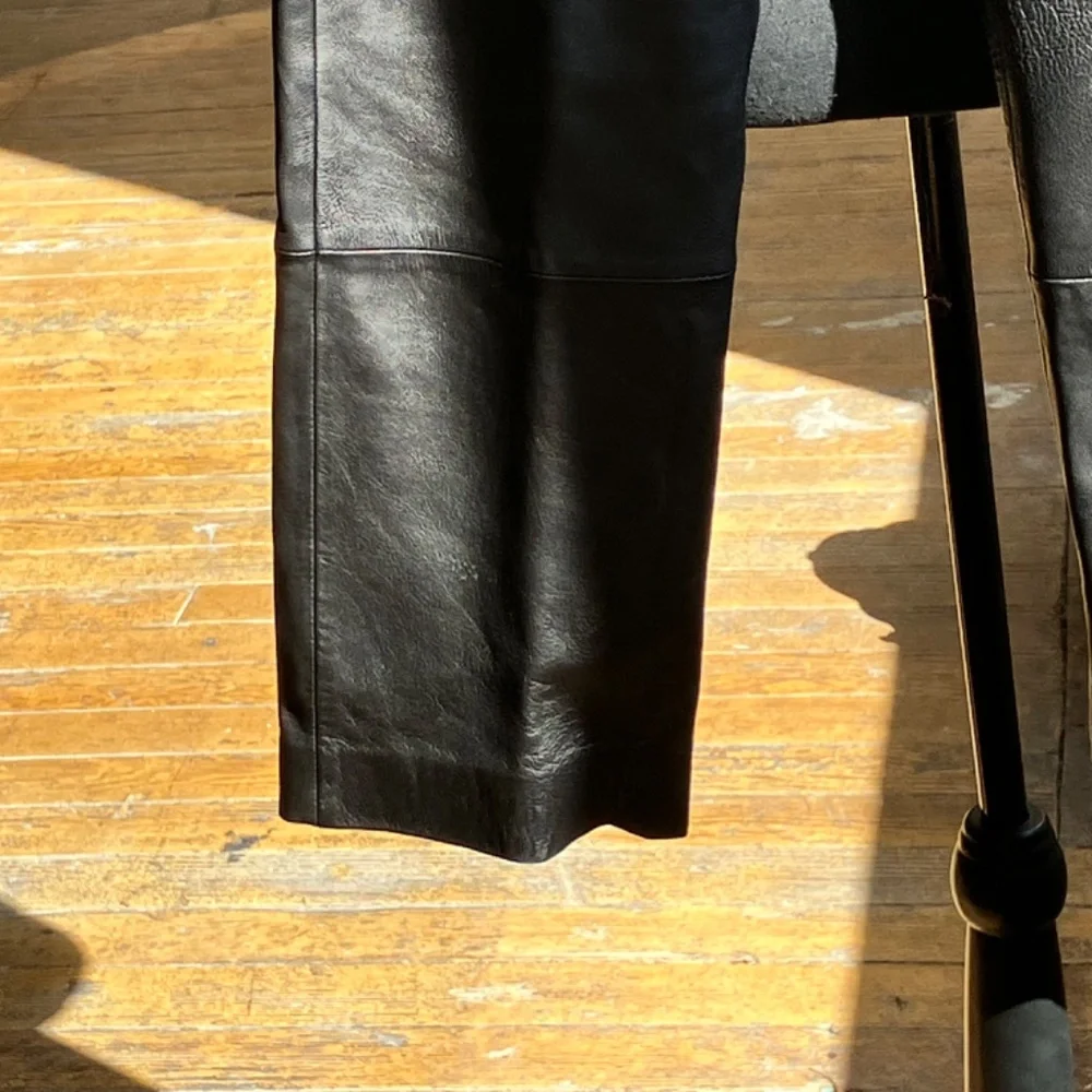 Wilson’s Leather black straight leg leather pants - Picture 4 of 7